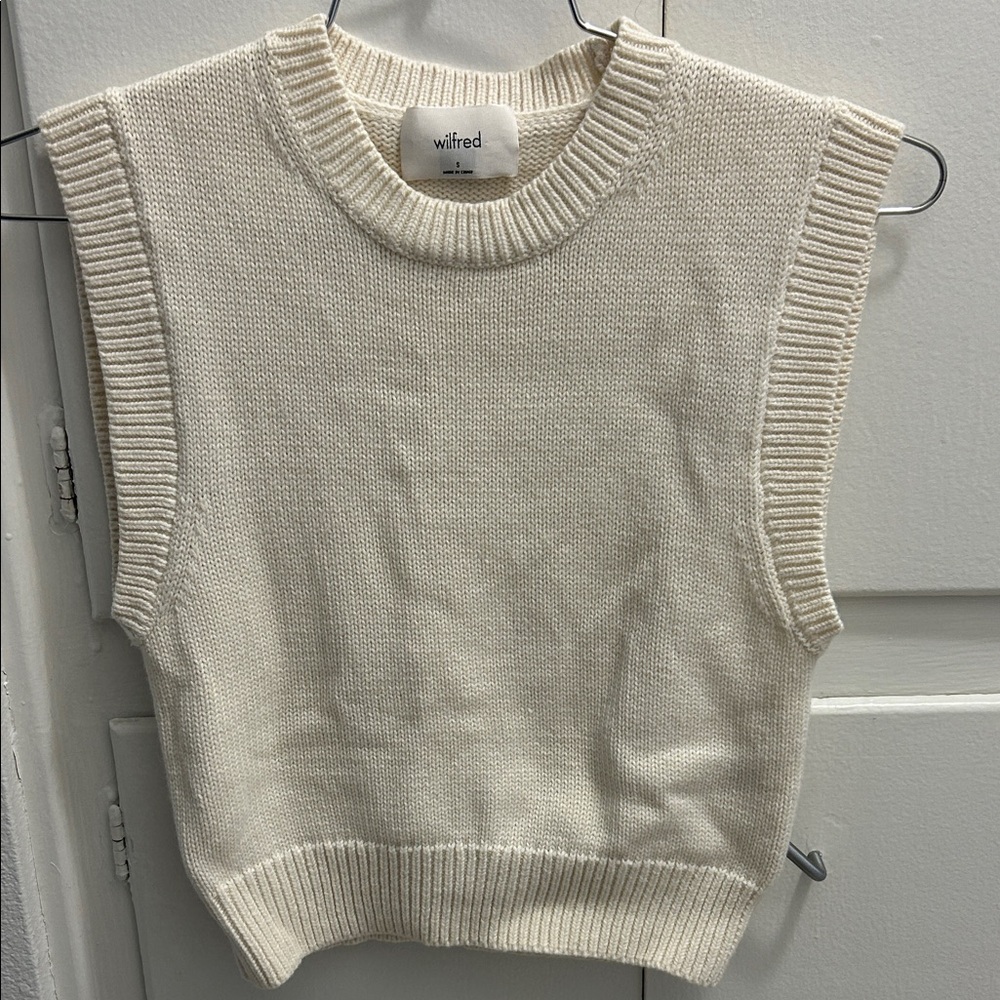 Aritzia Wilfred Cream Knit Sleeveless Top - Picture 5 of 7